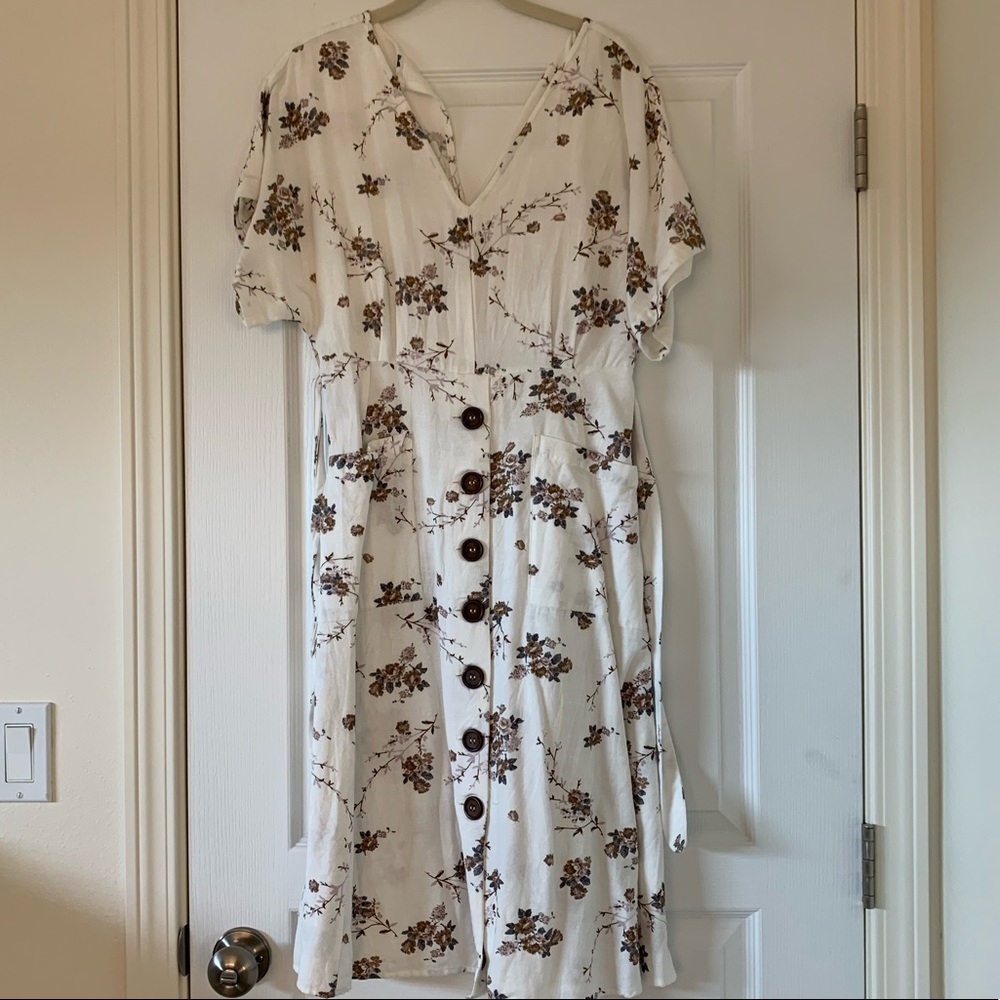 Mango midi floral dress